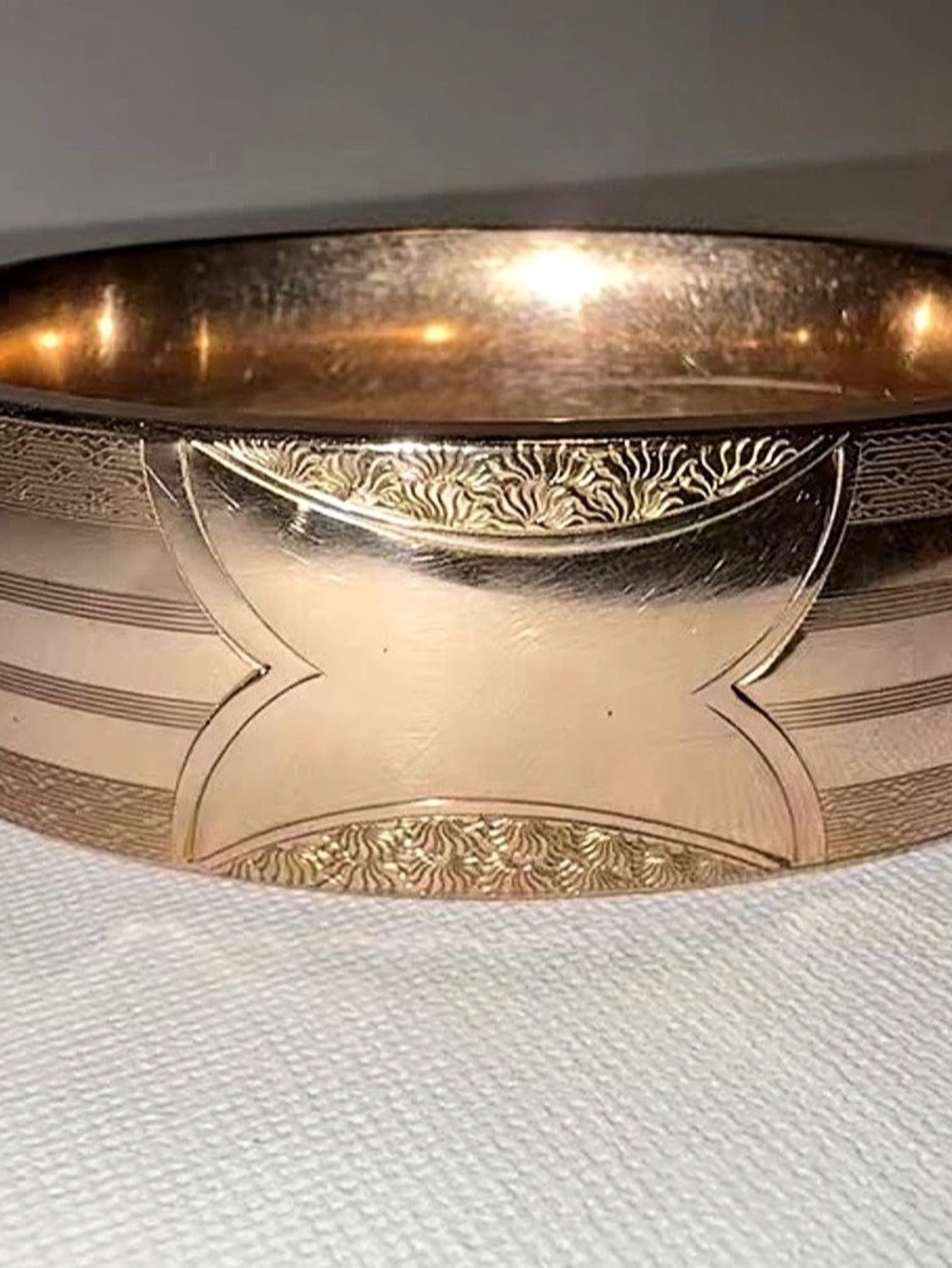 Victorian Antique 1880s Gold Filled Bangle Butterfly Slide Wire Cuff Bracelet